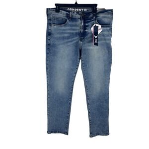 Company Eighty One Slim Straight Fit Mens Jeans 36x30 Blue Premium‎ Stretch NWT